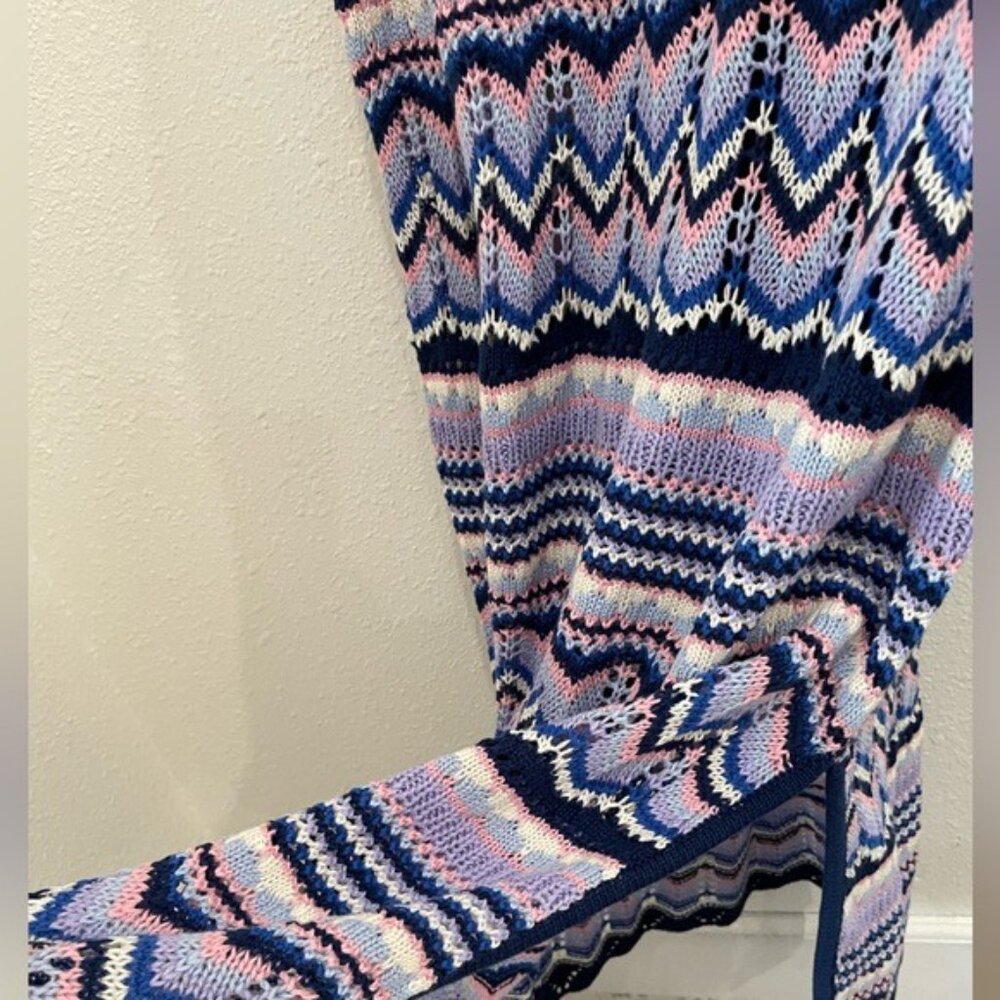 Vintage Crochet Boho Maxi Dress Cottagecore Whimsical Feminine Casual Stretch - Picture 4 of 9